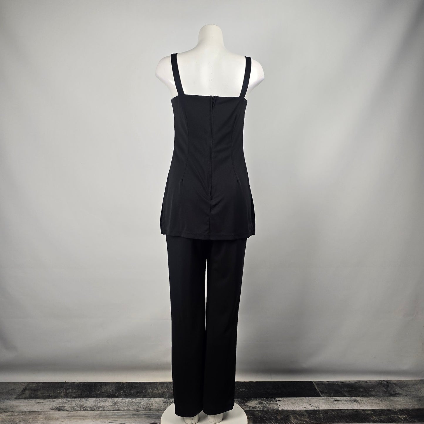 Vintage Dawn Joy Fashions Black Sleeveless Jumpsuit Size S