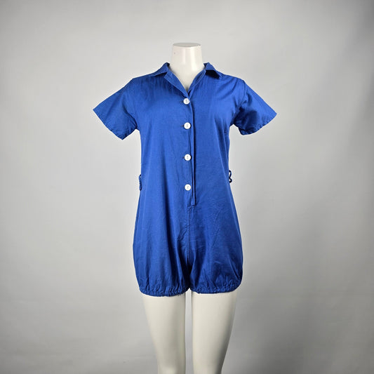 Vintage Kerry Teen Simpson Sears Blue Romper Size XS