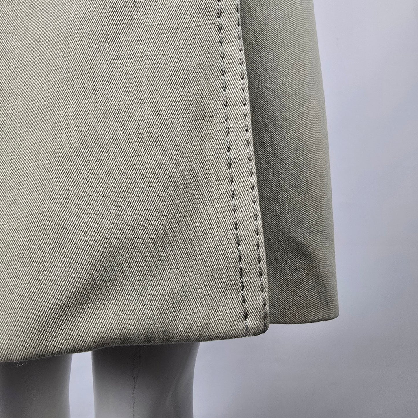 Vintage High Class Wool Green Double Breasted Militaries Equipment Trench Coat Size M