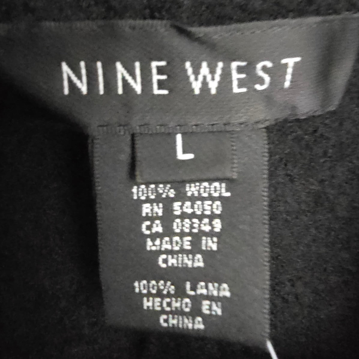 Nine West Black Wool Cardigan Size L