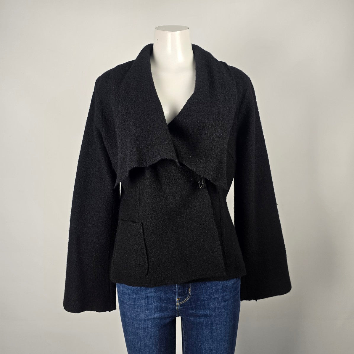 Nine West Black Wool Cardigan Size L