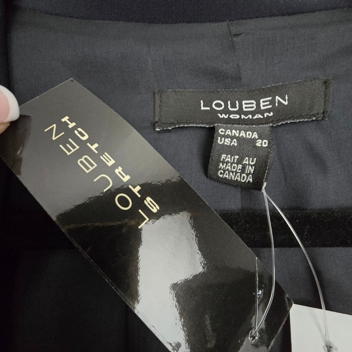 Louben Navy Blue Suit Vest Size 20w