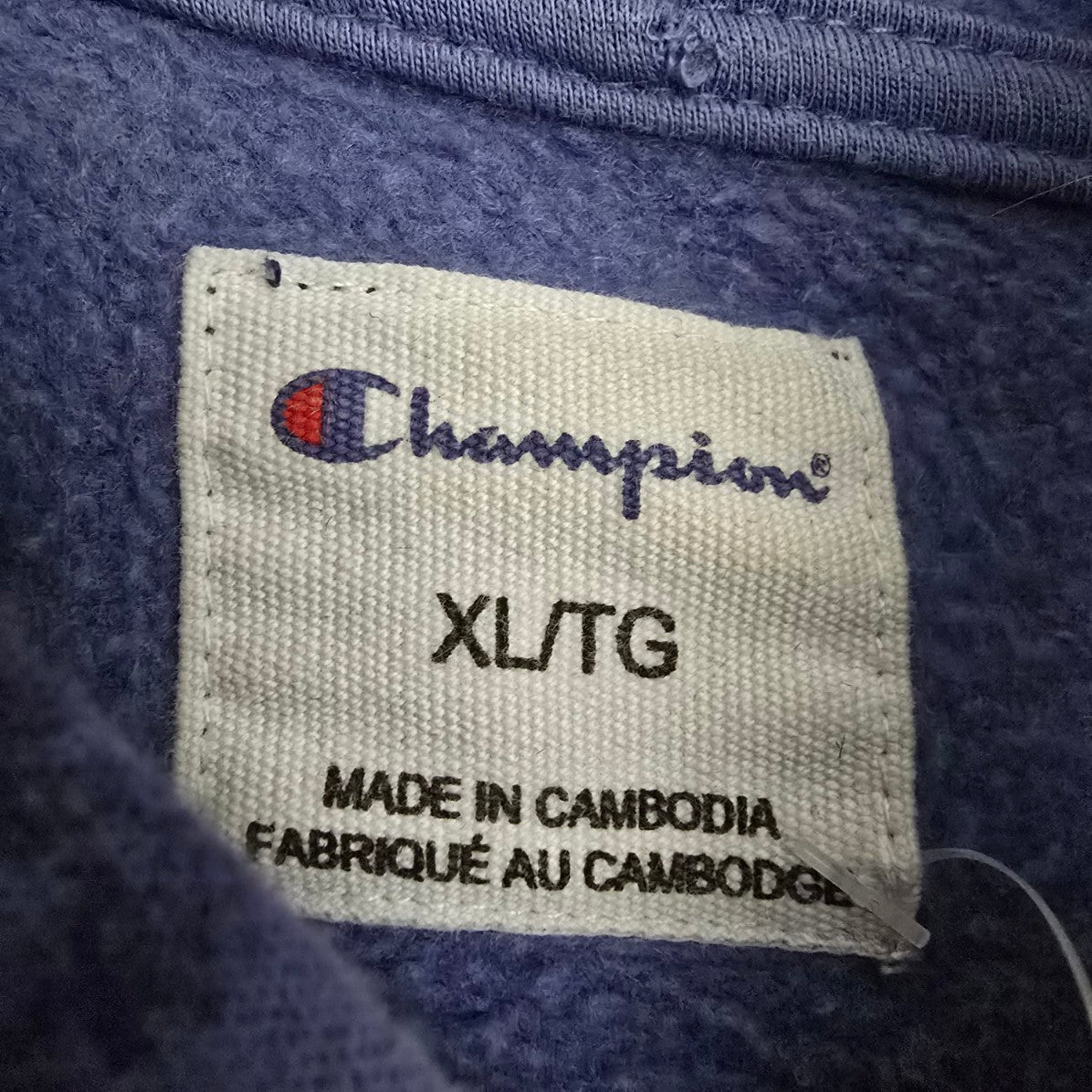 Champion Blue Cotton Tie Dye Hoodie Size XL