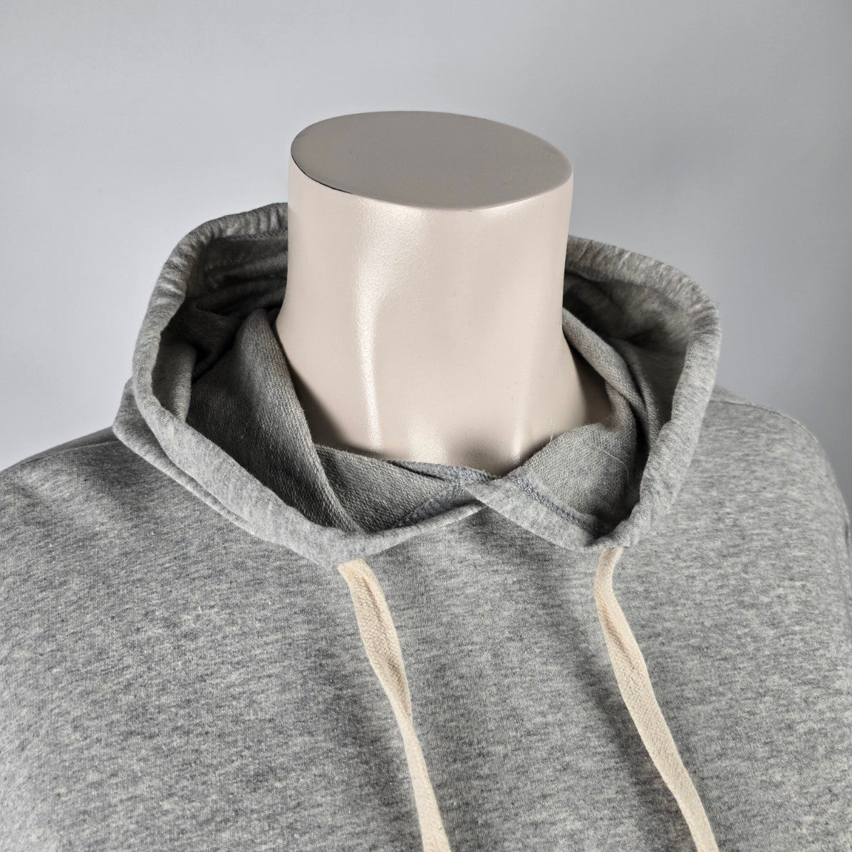 Win Win Grey Cotton Cropped Hoodie Size XL