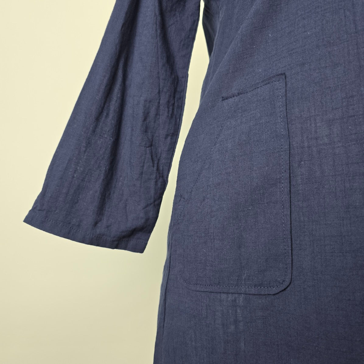 Zanzea Collection Navy Blue Cotton Shirt Midi Dress Size XXL