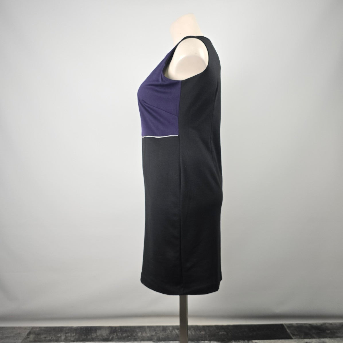 Lennie for Nina Leonard Blue & Black Sheath Dress Size 2XL