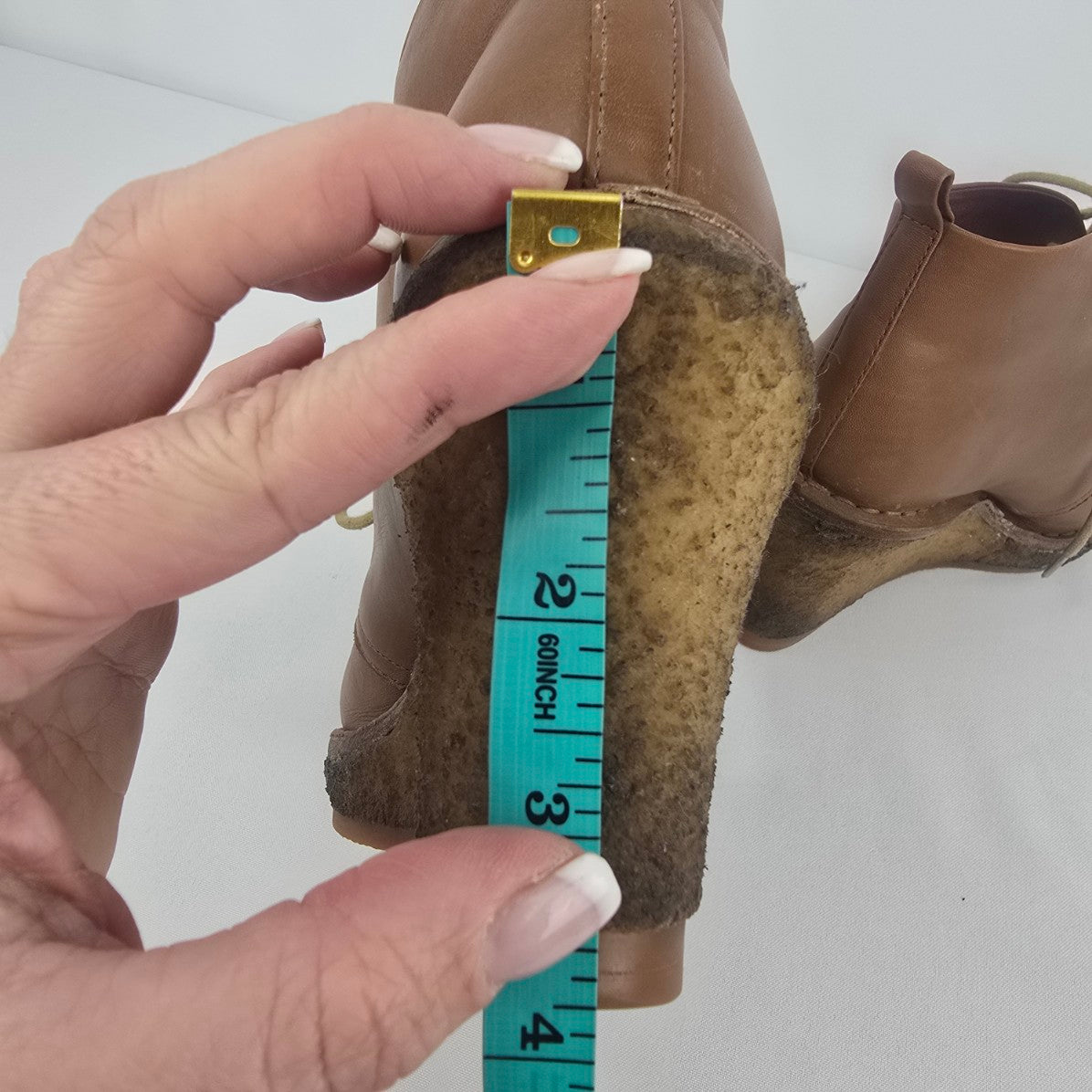 Marc by Marc Jacobs Brown Leather Lace Up Wedge Boots Size 7.5