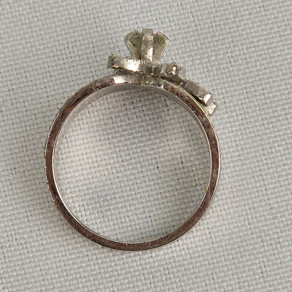 Vintage Silver Gold Plated Flower Ring Size 7