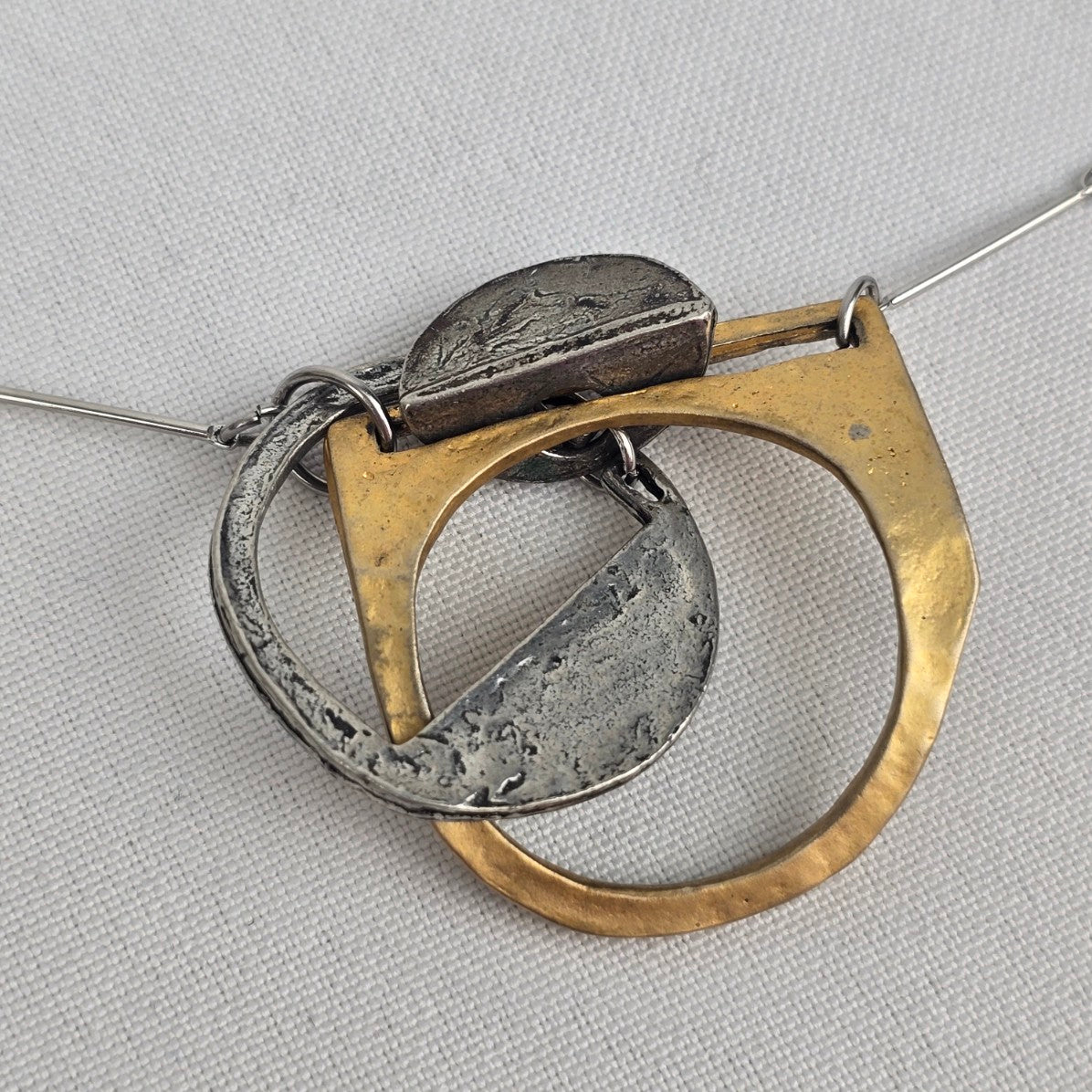 Anne Marie Chagnon Gold & Silver Metal Pendant Necklace