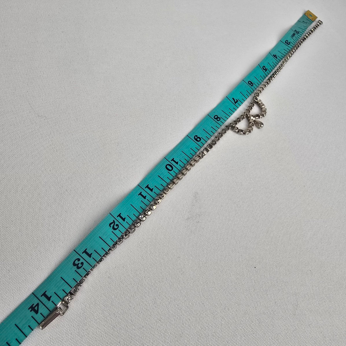 Silver Rhinestone Crystal Choker Necklace