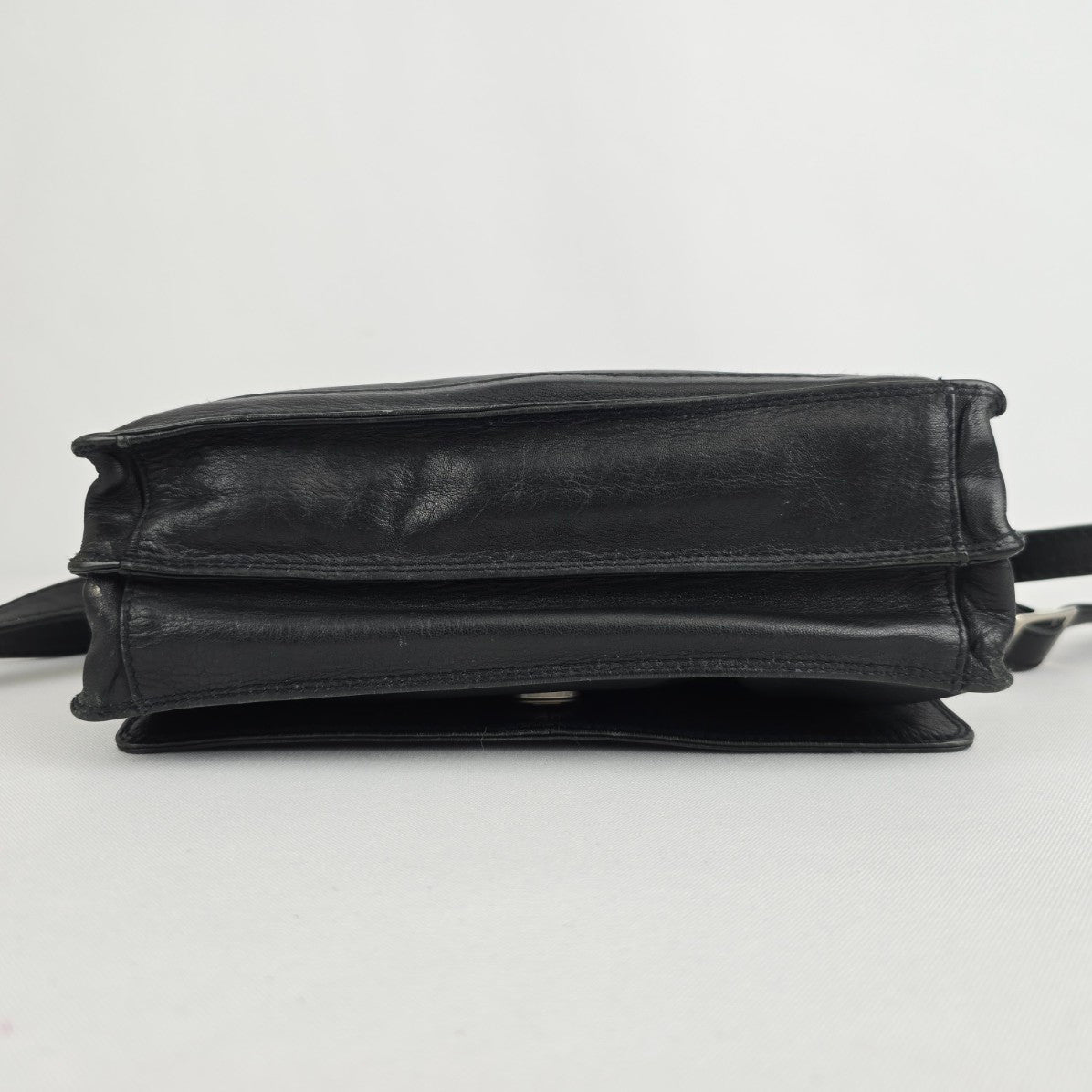 Derek Alexander Black Leather Crossbody Purse