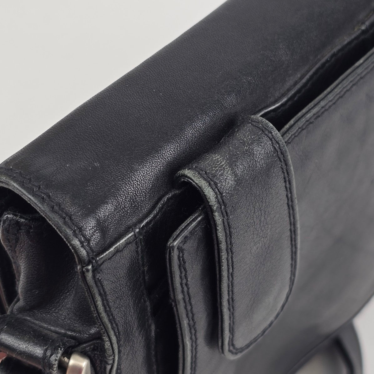 Derek Alexander Black Leather Crossbody Purse