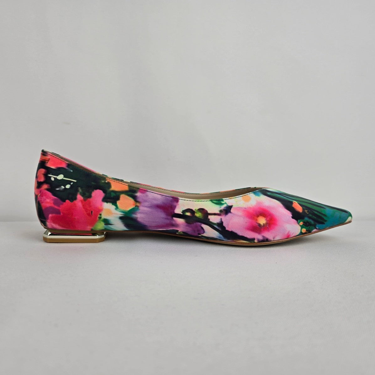 Marc Cain Floral Printed Satin Ballerina Flats Size 10