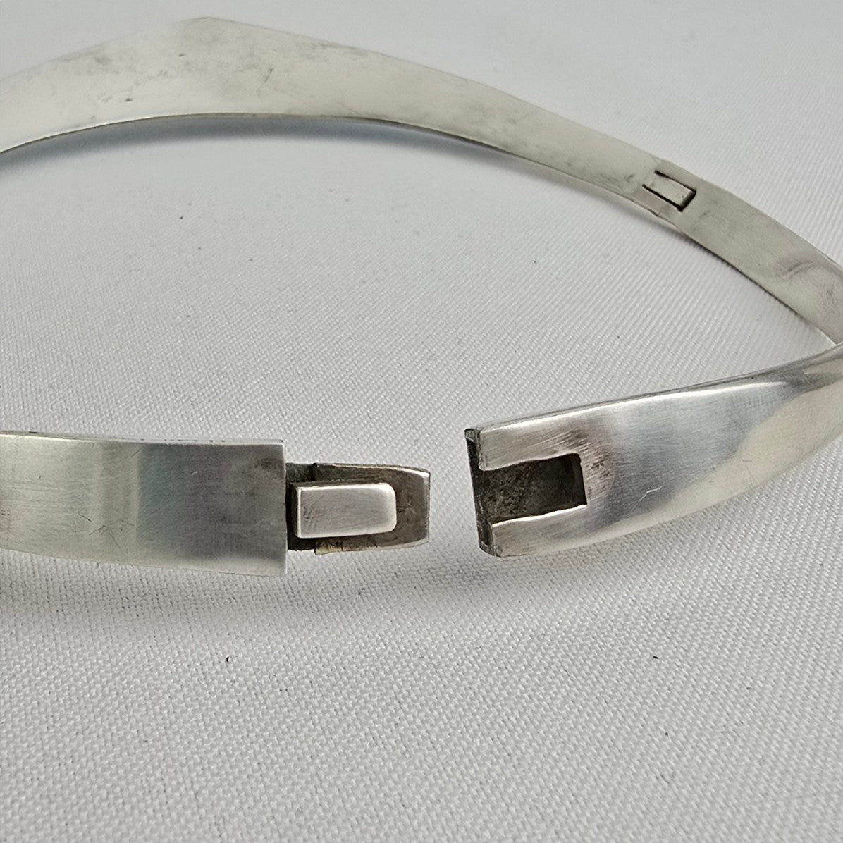 Vintage Taxco Sterling Silver 925 Turquoise Collar Heart Necklace