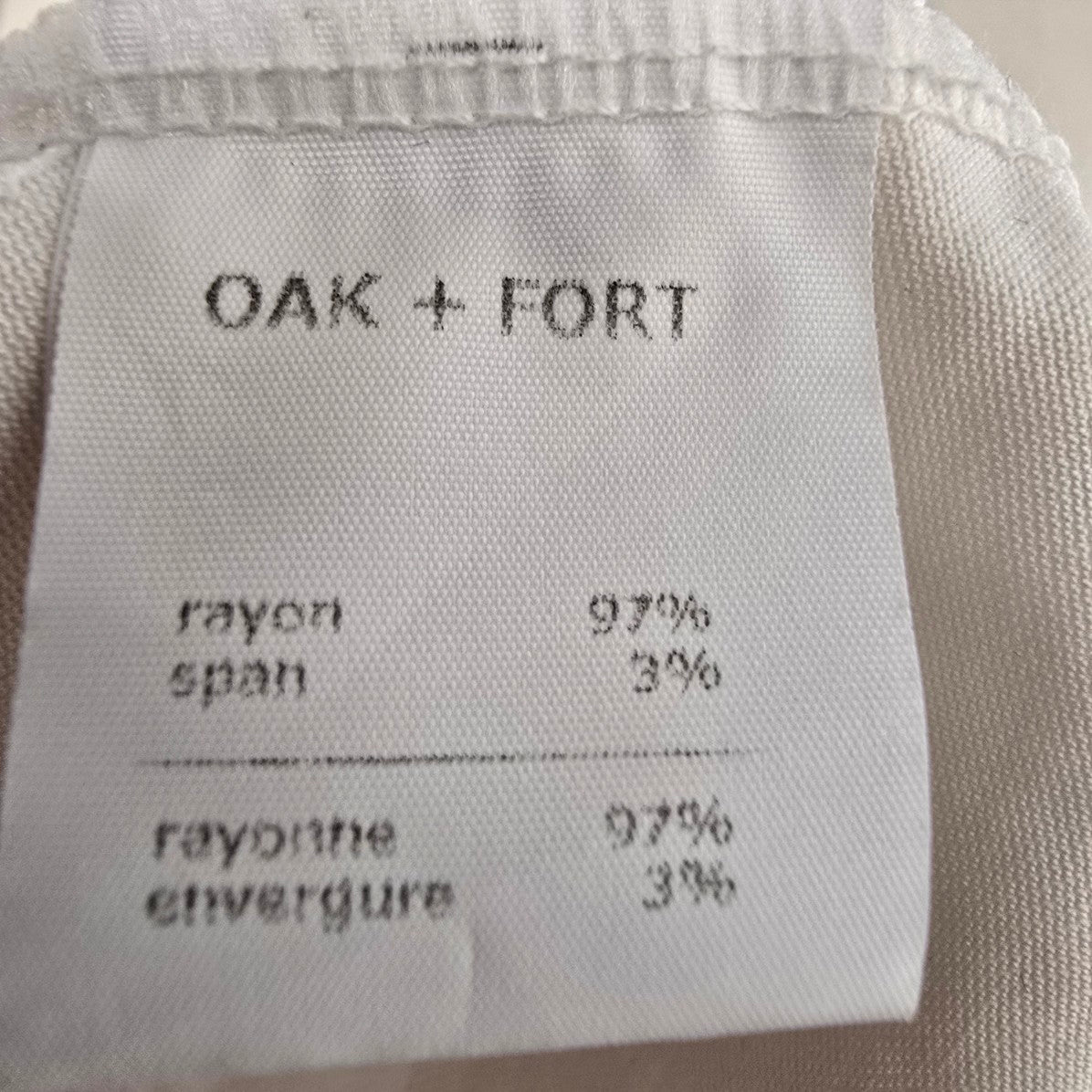 Oak + Fort White Long Sleeve Dress Size L
