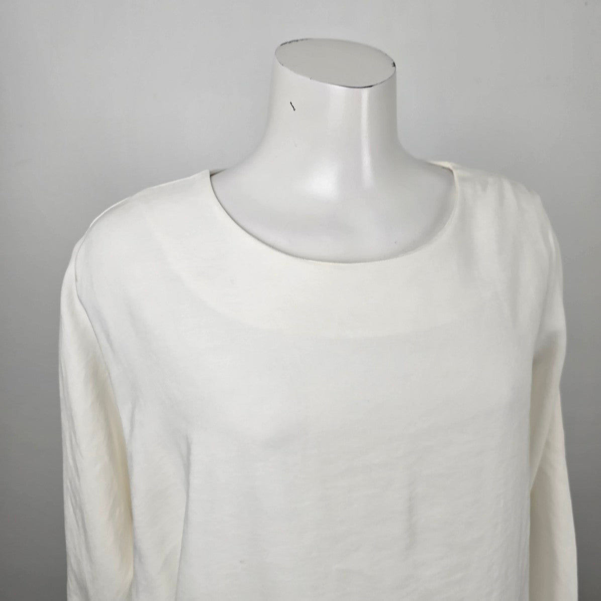 Oak + Fort White Long Sleeve Dress Size L