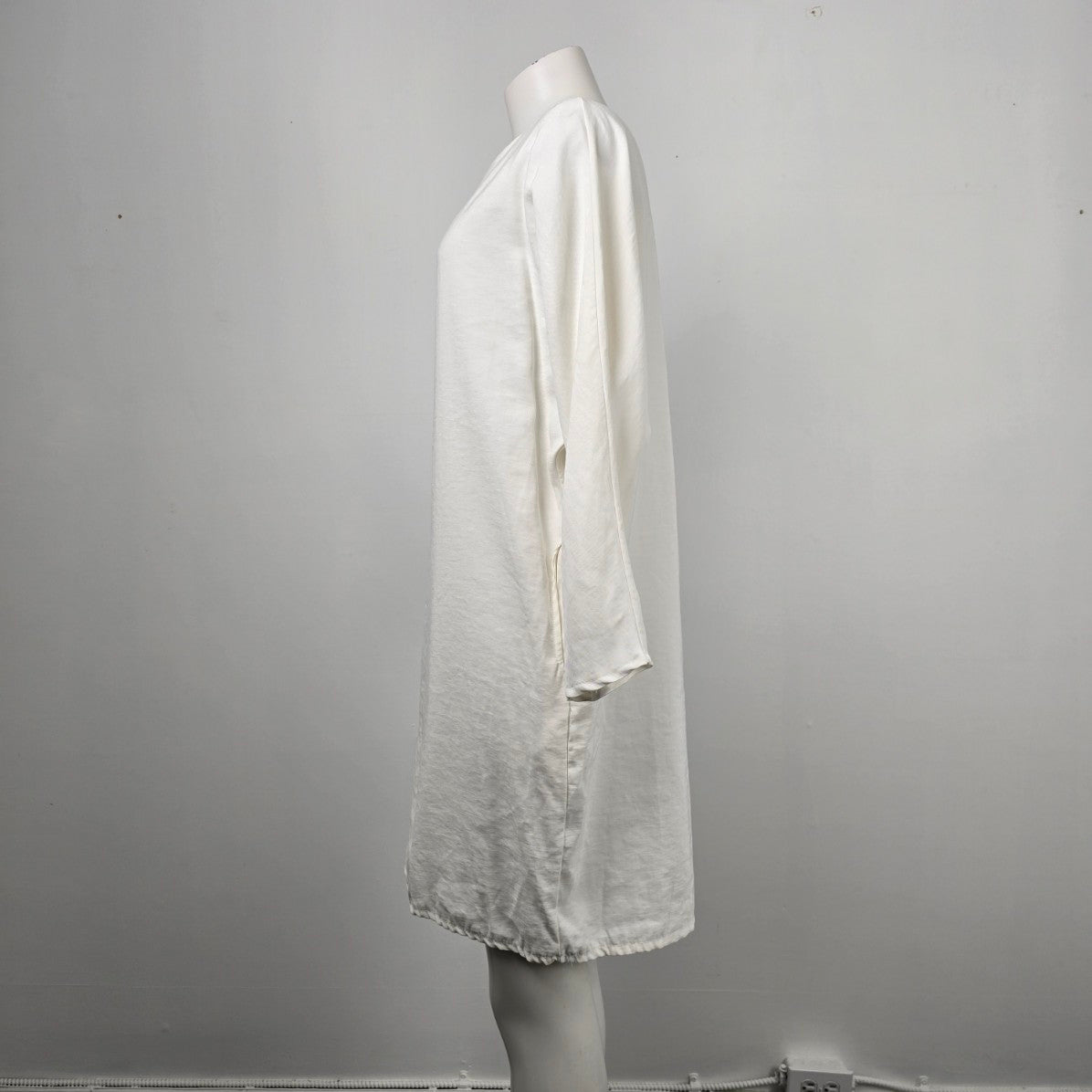 Oak + Fort White Long Sleeve Dress Size L