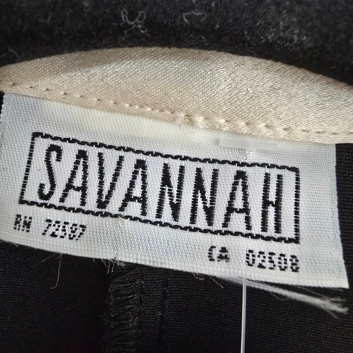 Vintage Savannah Black & Cream Collared Double Breasted Dress Size S
