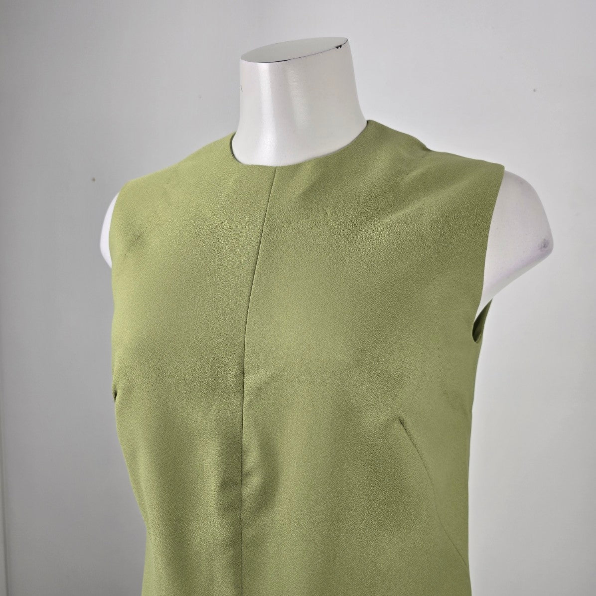 Vintage Handmade Green Midi Dress Size M