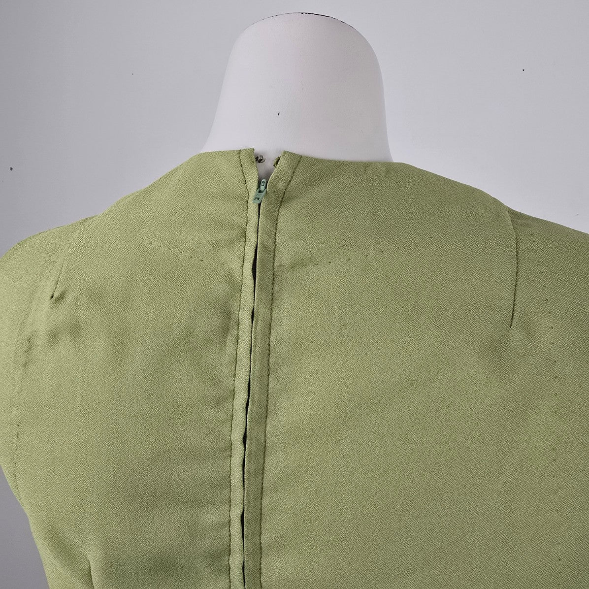 Vintage Handmade Green Midi Dress Size M