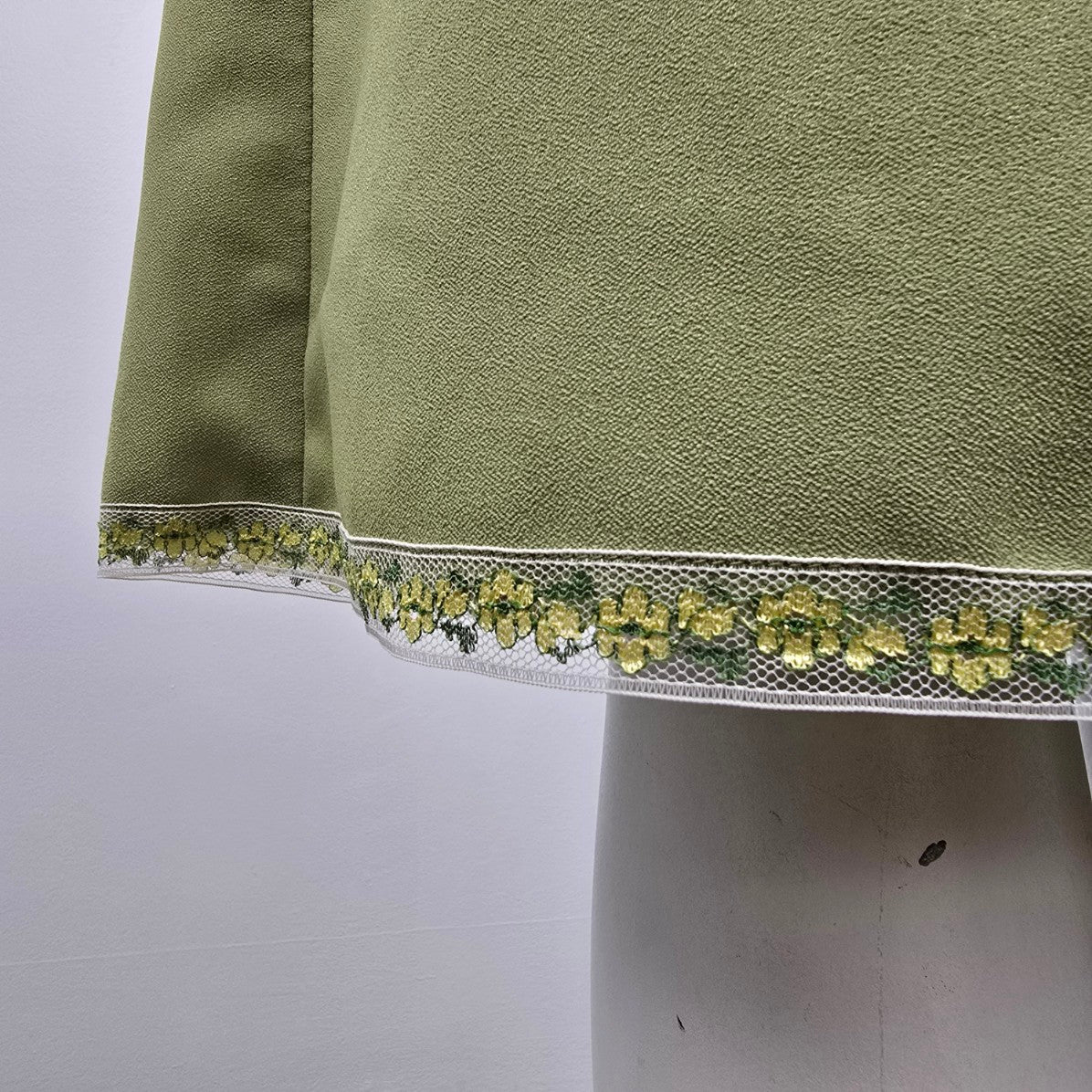 Vintage Handmade Green Midi Dress Size M