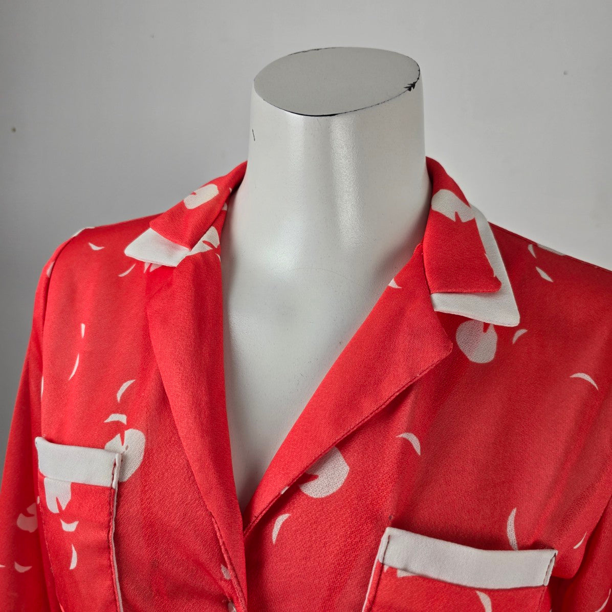 Vintage Leslie Belle Red Fit & Flare Dress Size M/L