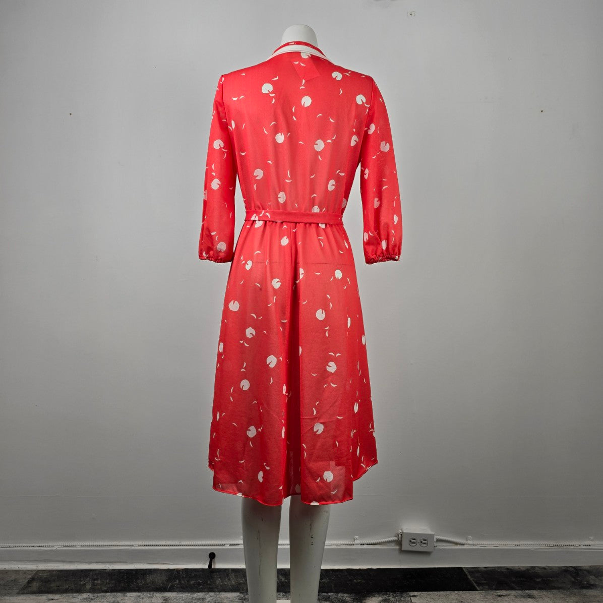 Vintage Leslie Belle Red Fit & Flare Dress Size M/L
