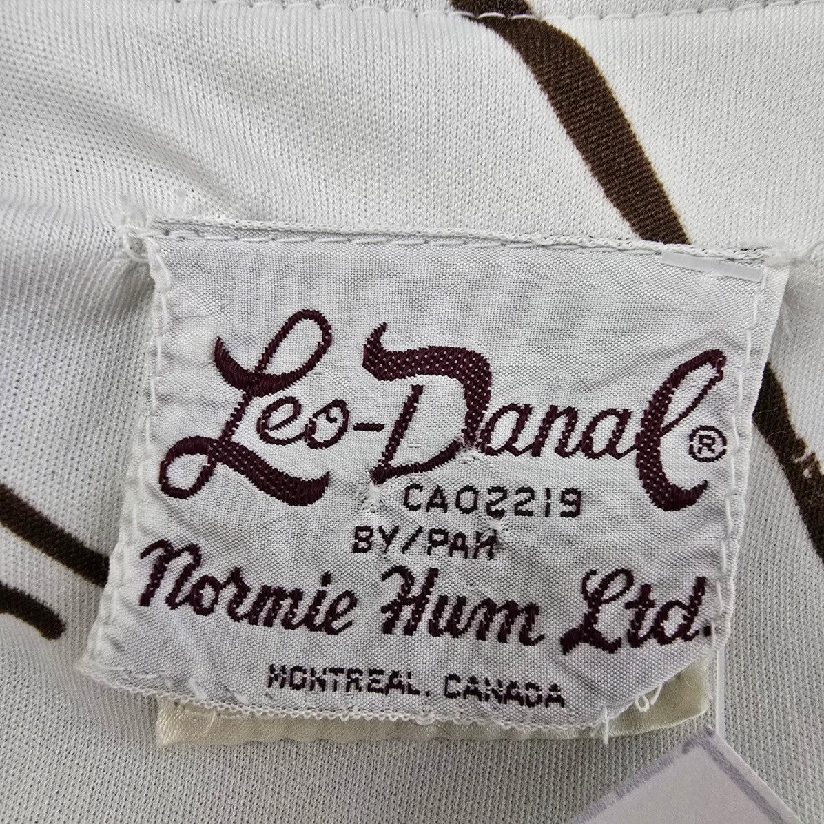 Vintage Leo Danal White Button Front Dress Size M