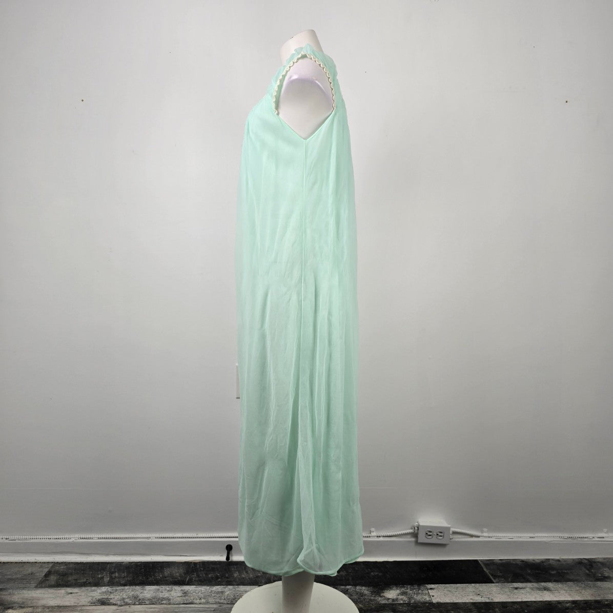 Vintage Blue Lingerie Night Gown Dress Size M