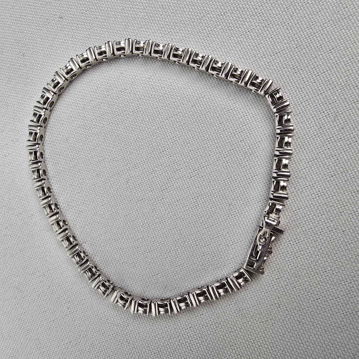 925 Sterling Silver IKS Diamond Tennis Bracelet