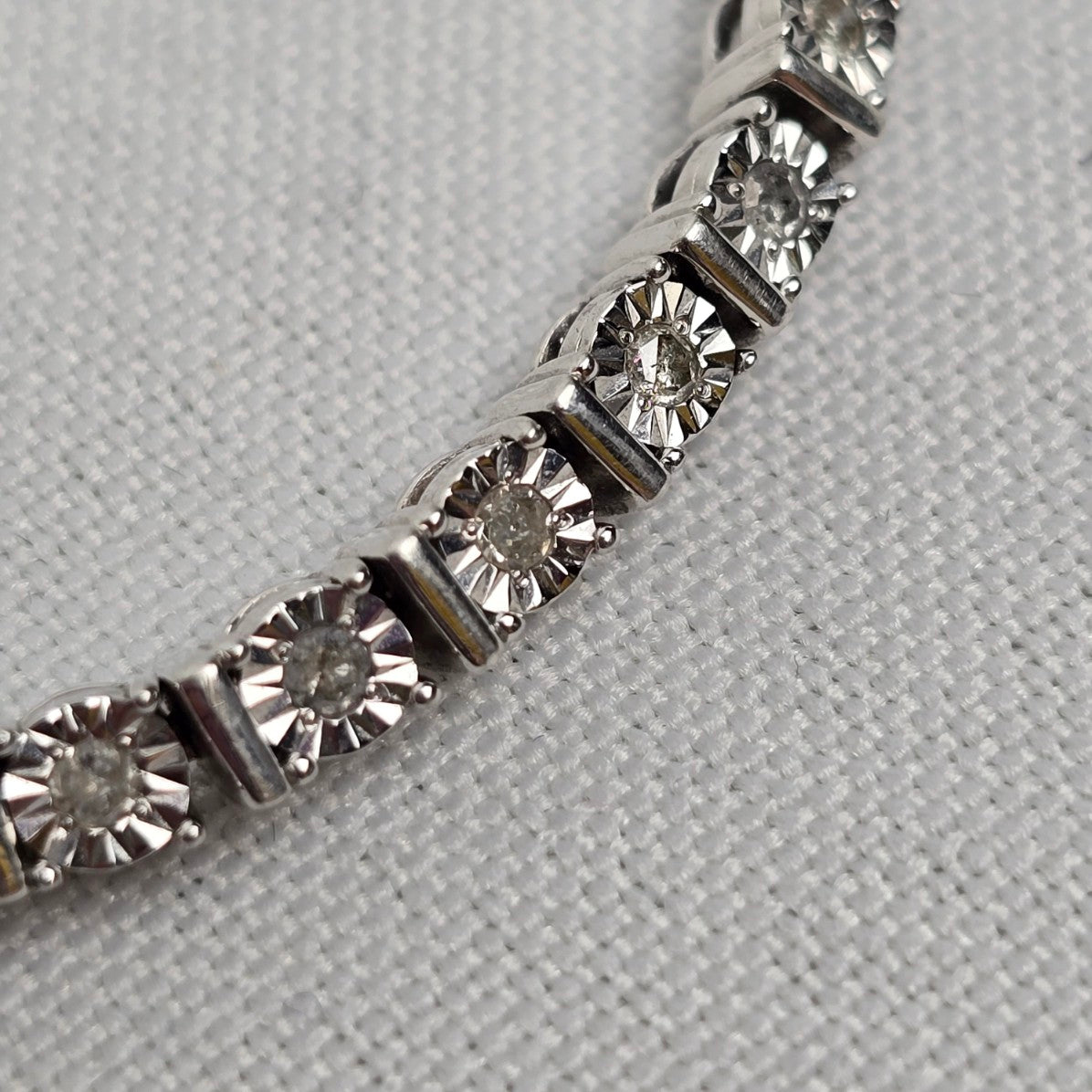 925 Sterling Silver IKS Diamond Tennis Bracelet
