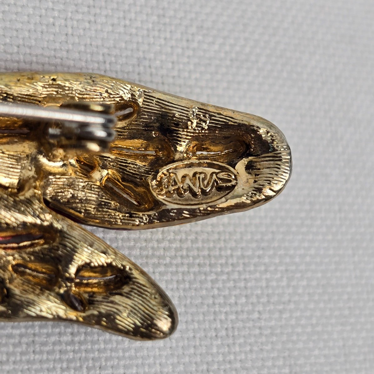 Gold Purple & Orange Fire Fly Brooch