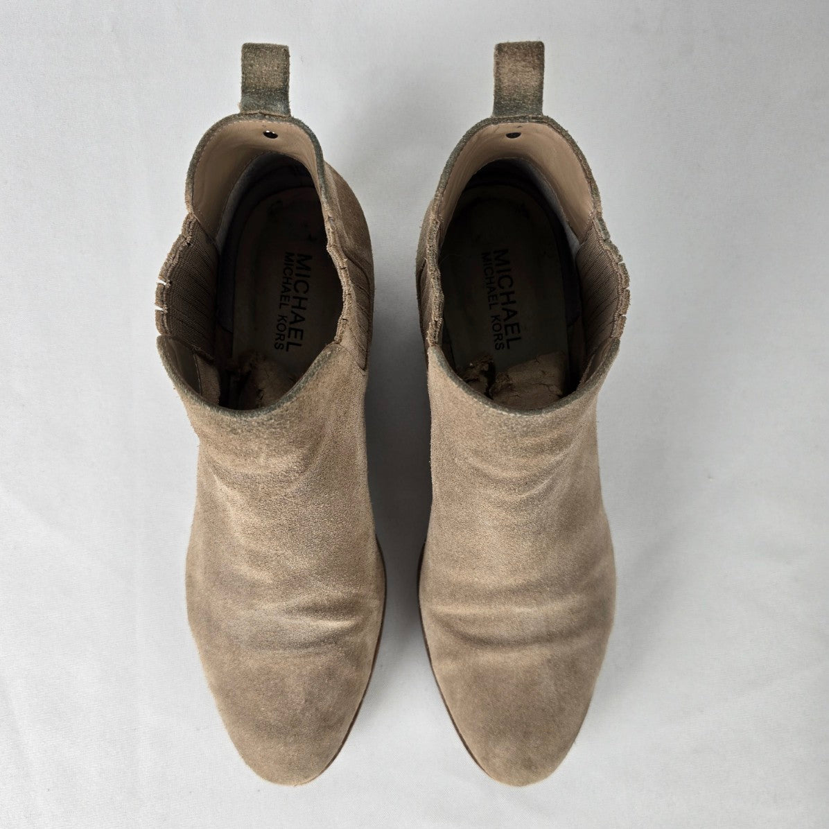 Michael Kors Nude Suede Ankle Booties Size 8.5