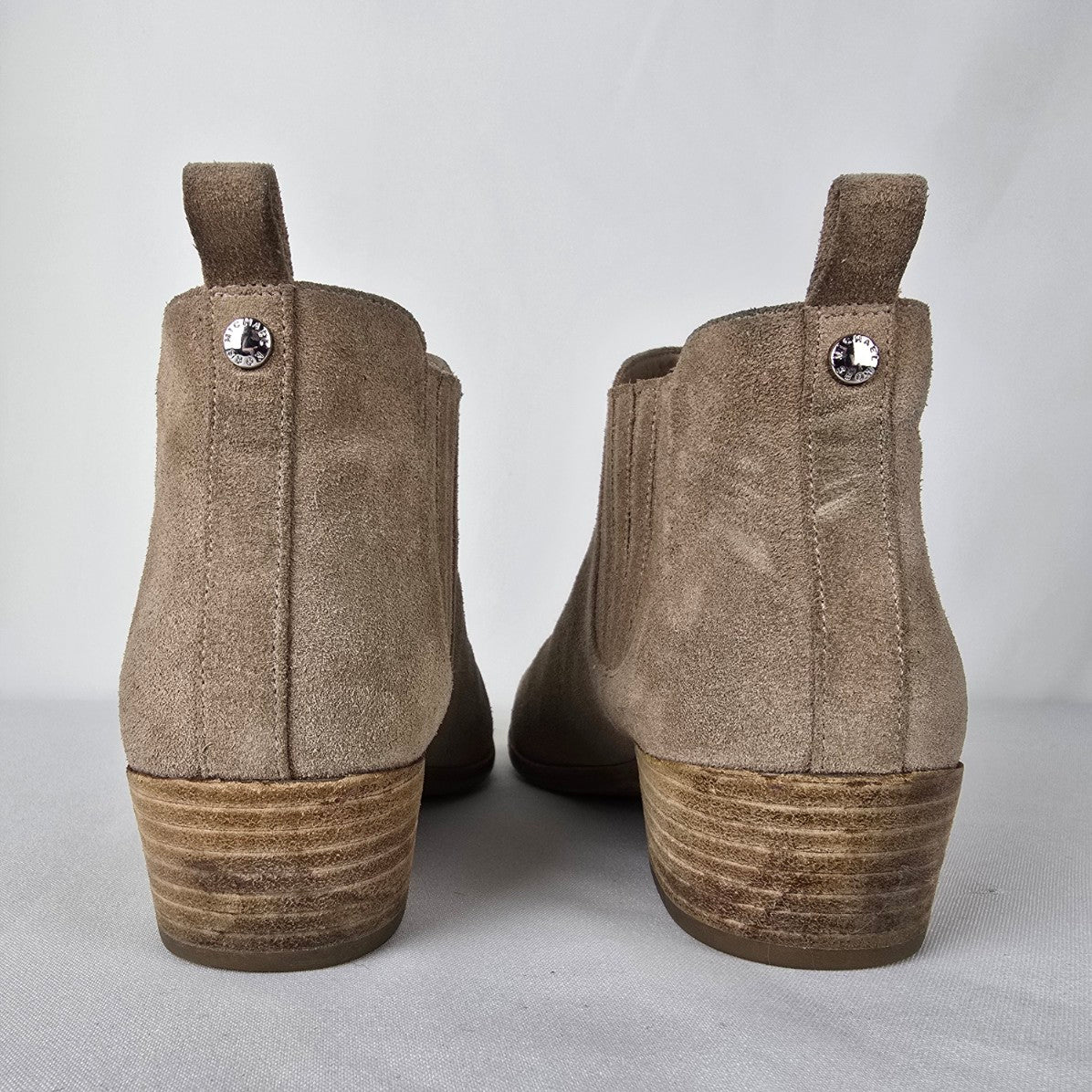 Michael Kors Nude Suede Ankle Booties Size 8.5