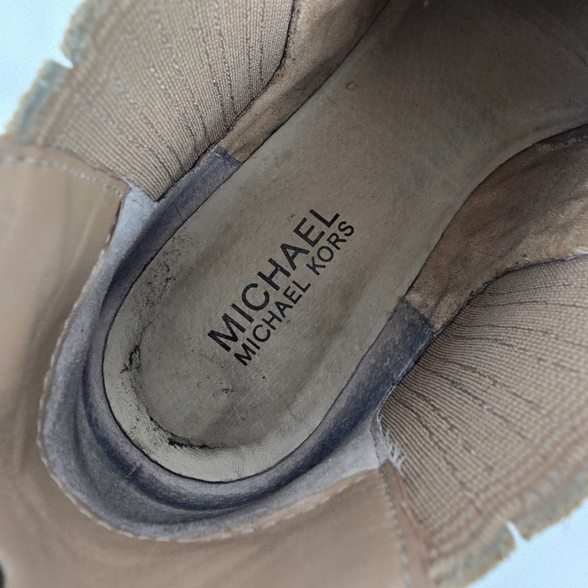 Michael Kors Nude Suede Ankle Booties Size 8.5