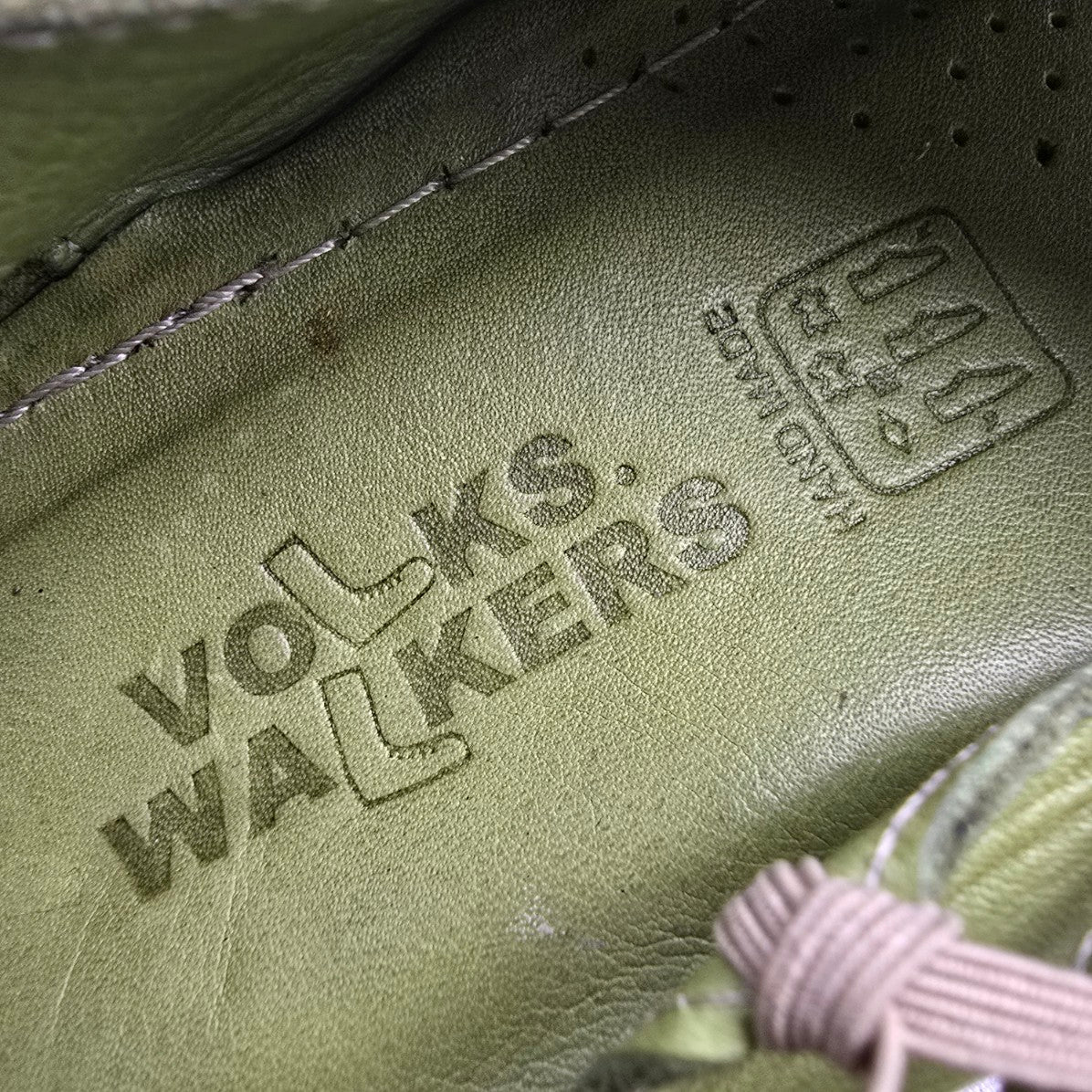 Volks Walkers Green Leather Sandals Size 7