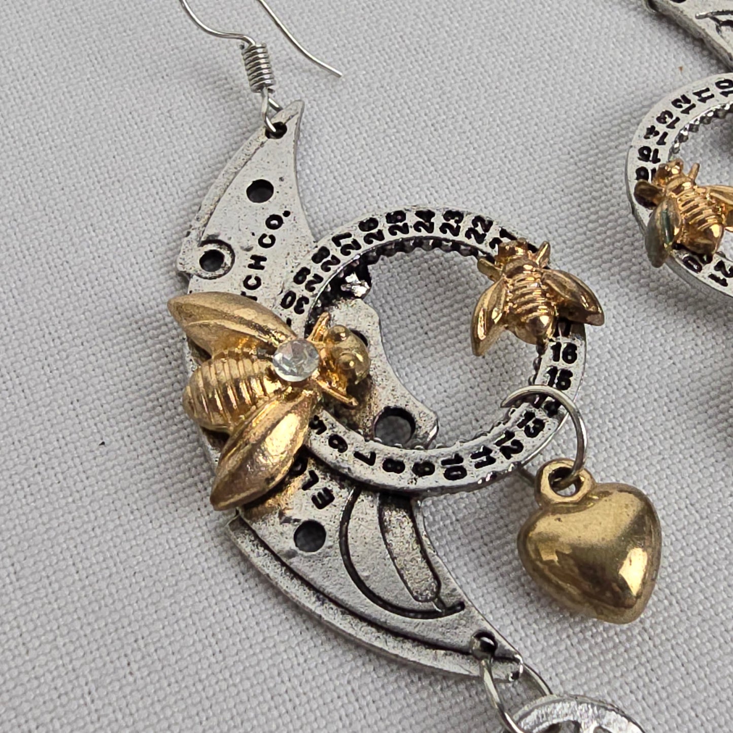 Silver Steampunk Bea Statement Earrings