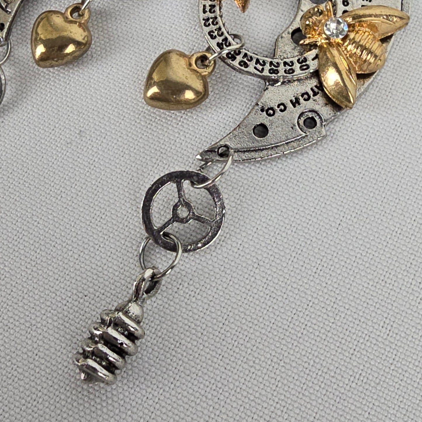 Silver Steampunk Bea Statement Earrings