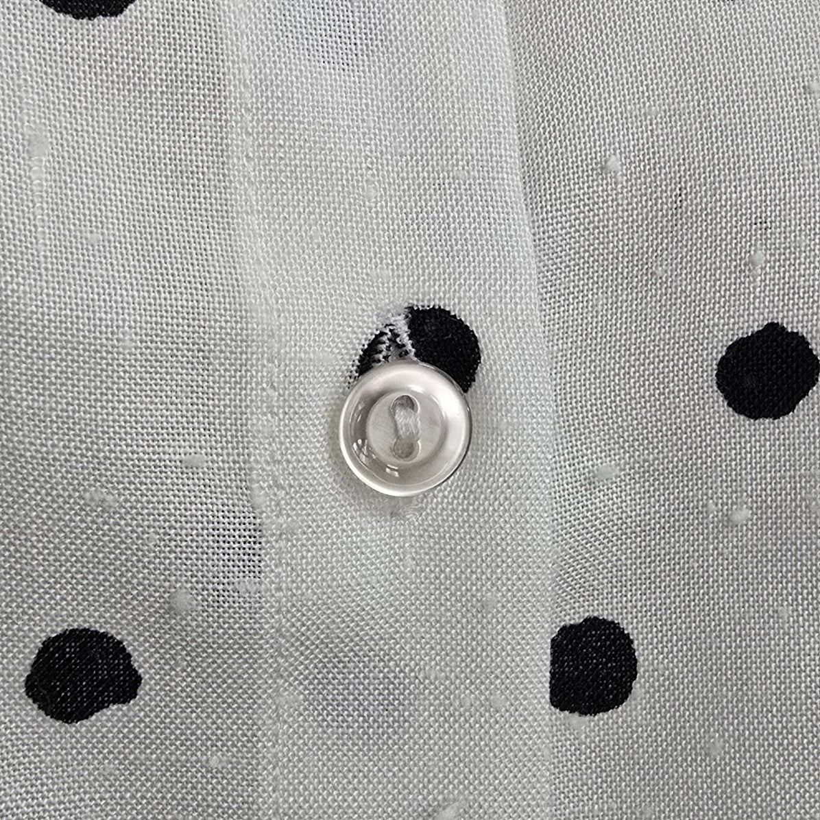 Vintage Shirtsville White Puff Sleeve Button Up Collared Blouse Size M/L