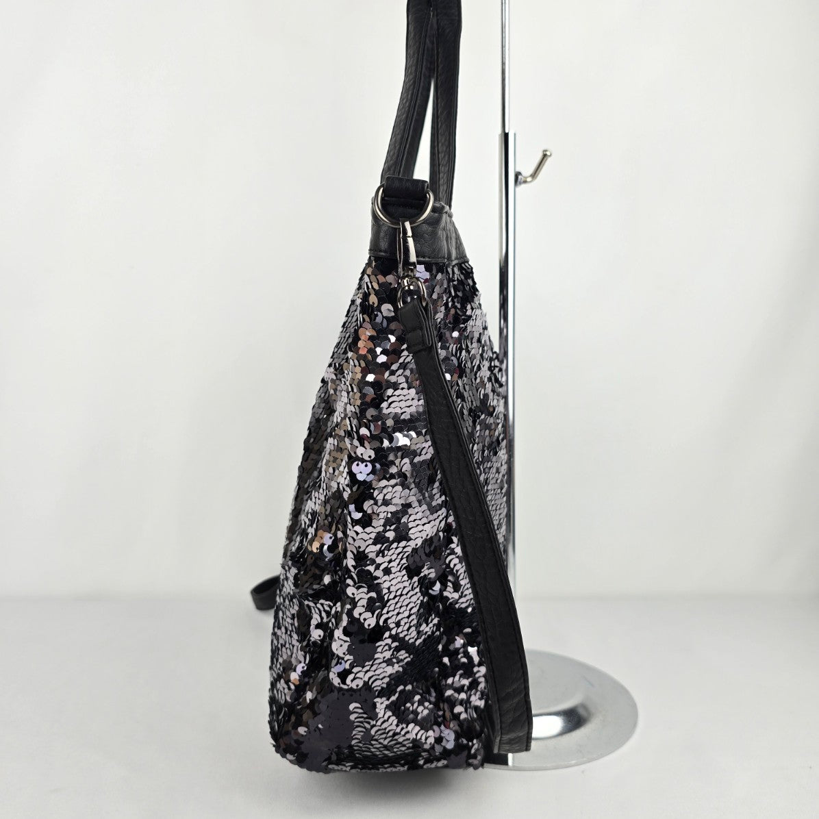 Let Them Eat Cake Black Sequined Tote Purse