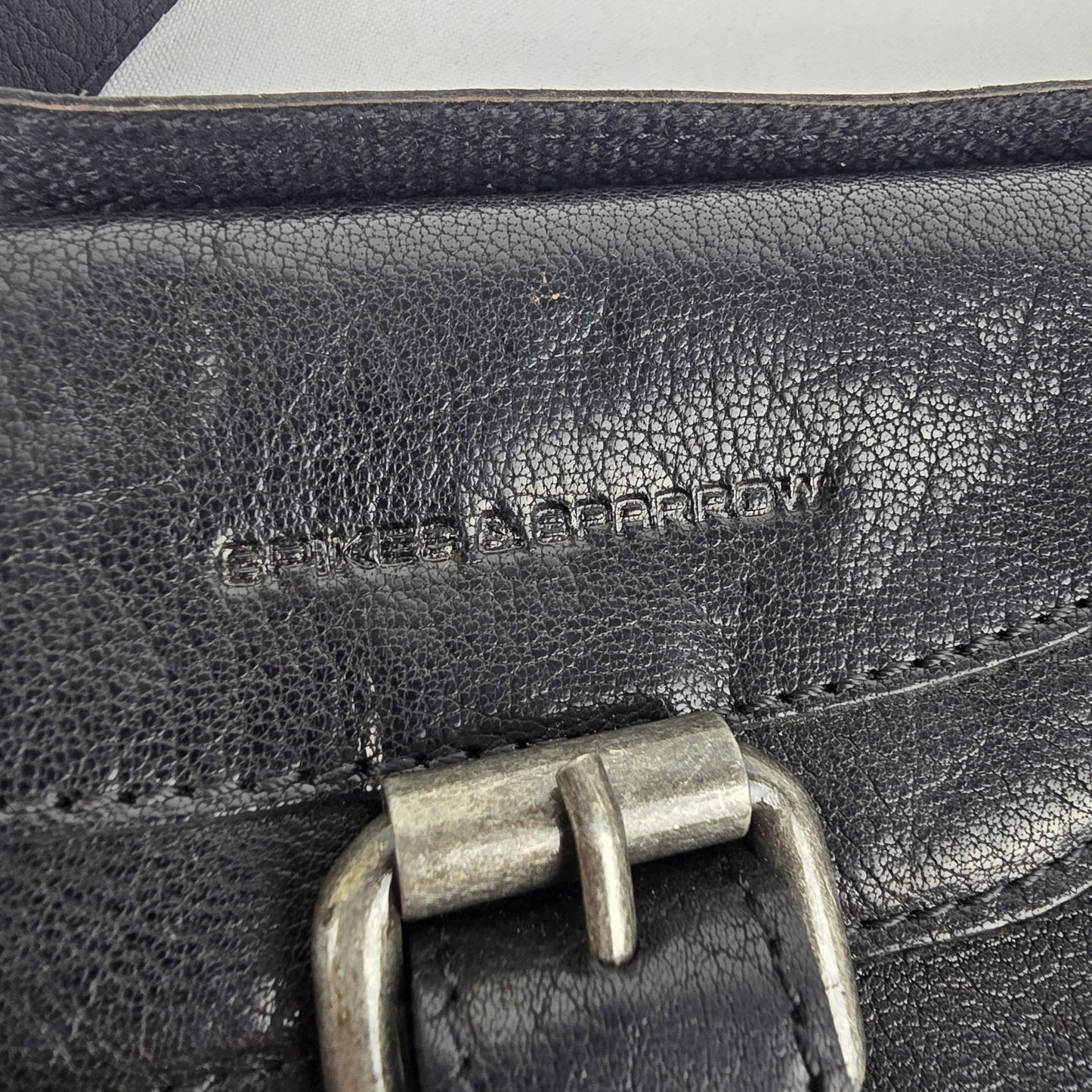 Spikes & Sparrow Black Leather Belt Bag
