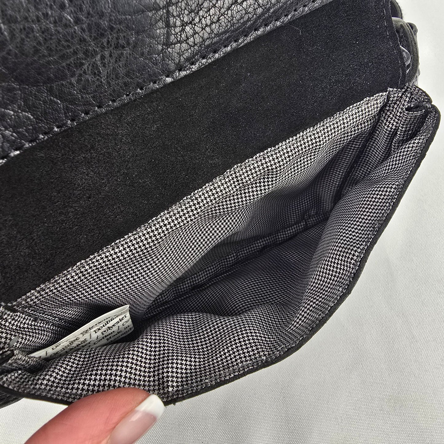 Spikes & Sparrow Black Leather Belt Bag