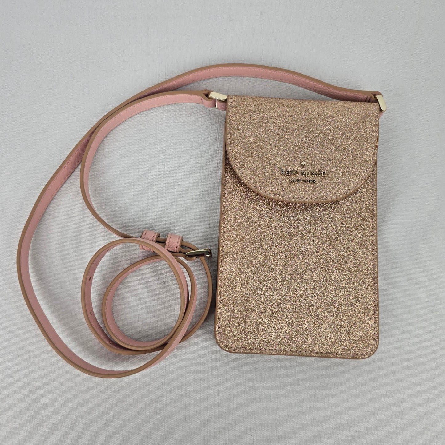Kate Spade Shimmy Glitter Pink Phone Crossbody Purse