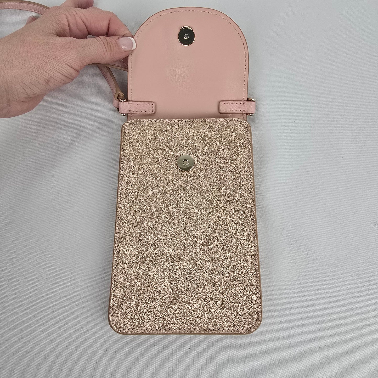 Kate Spade Shimmy Glitter Pink Phone Crossbody Purse