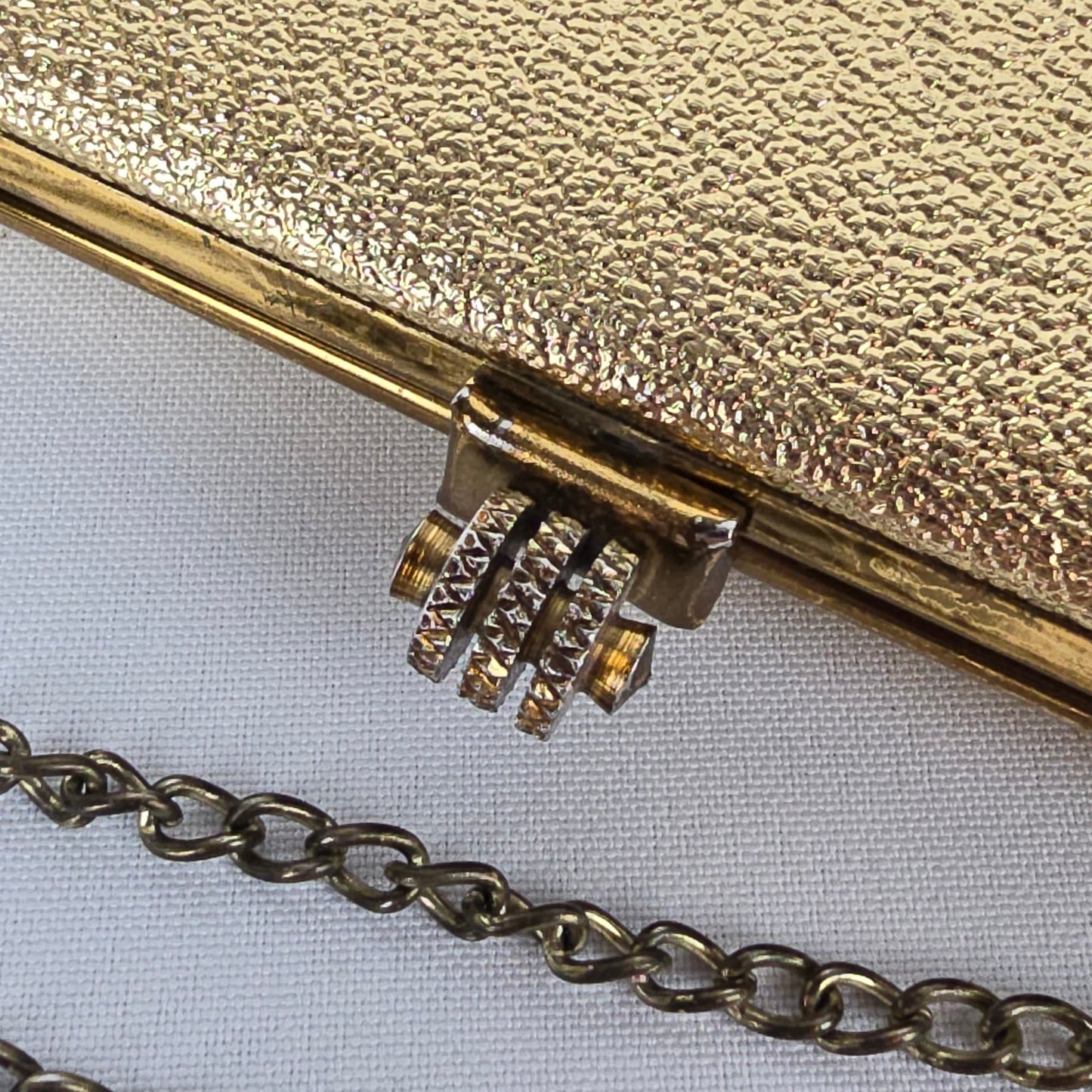 Vintage Gold Tone Clutch Purse