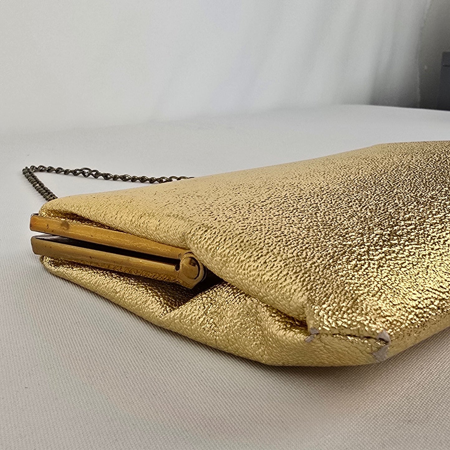 Vintage Gold Tone Clutch Purse