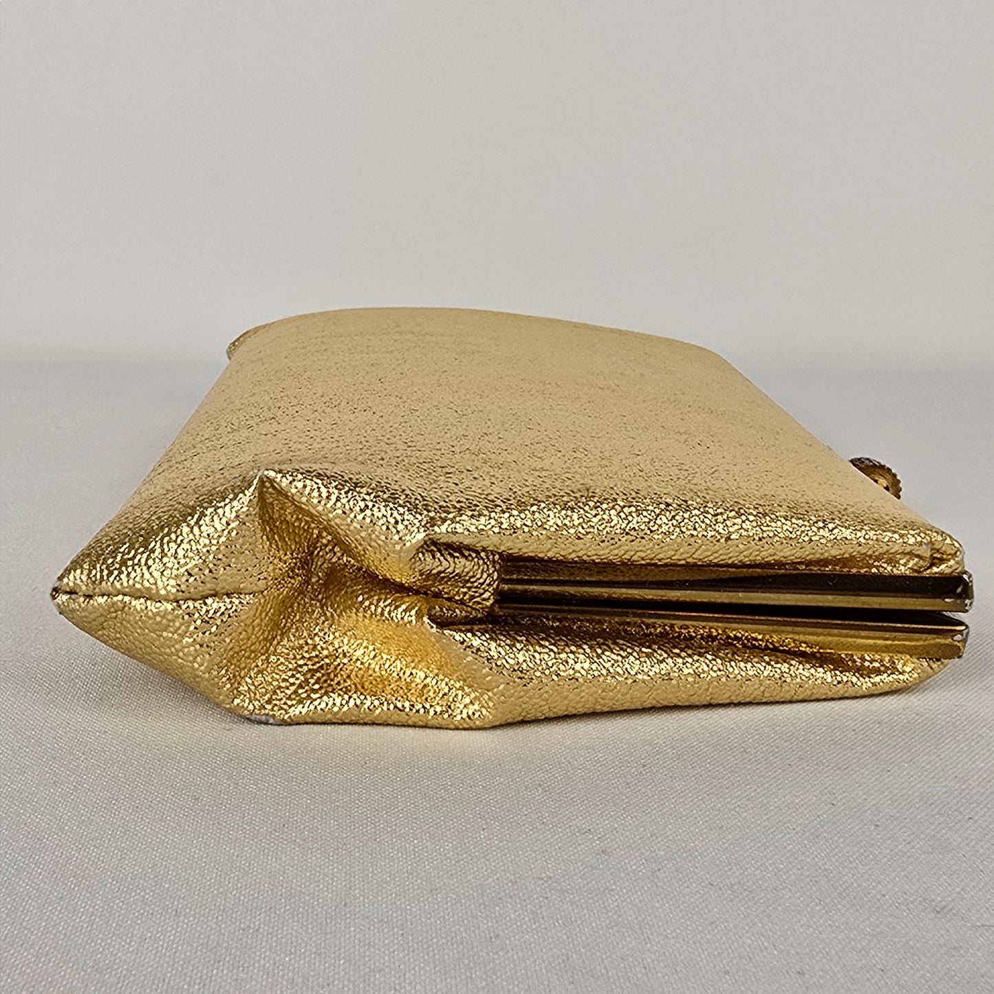 Vintage Gold Tone Clutch Purse