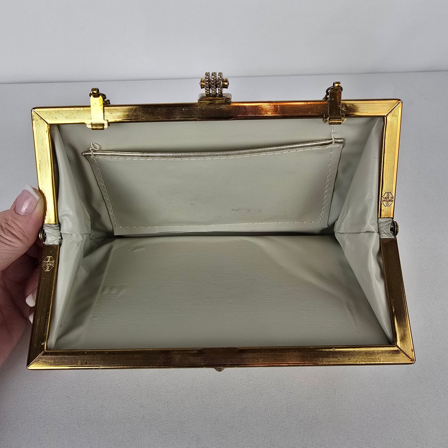 Vintage Gold Tone Clutch Purse