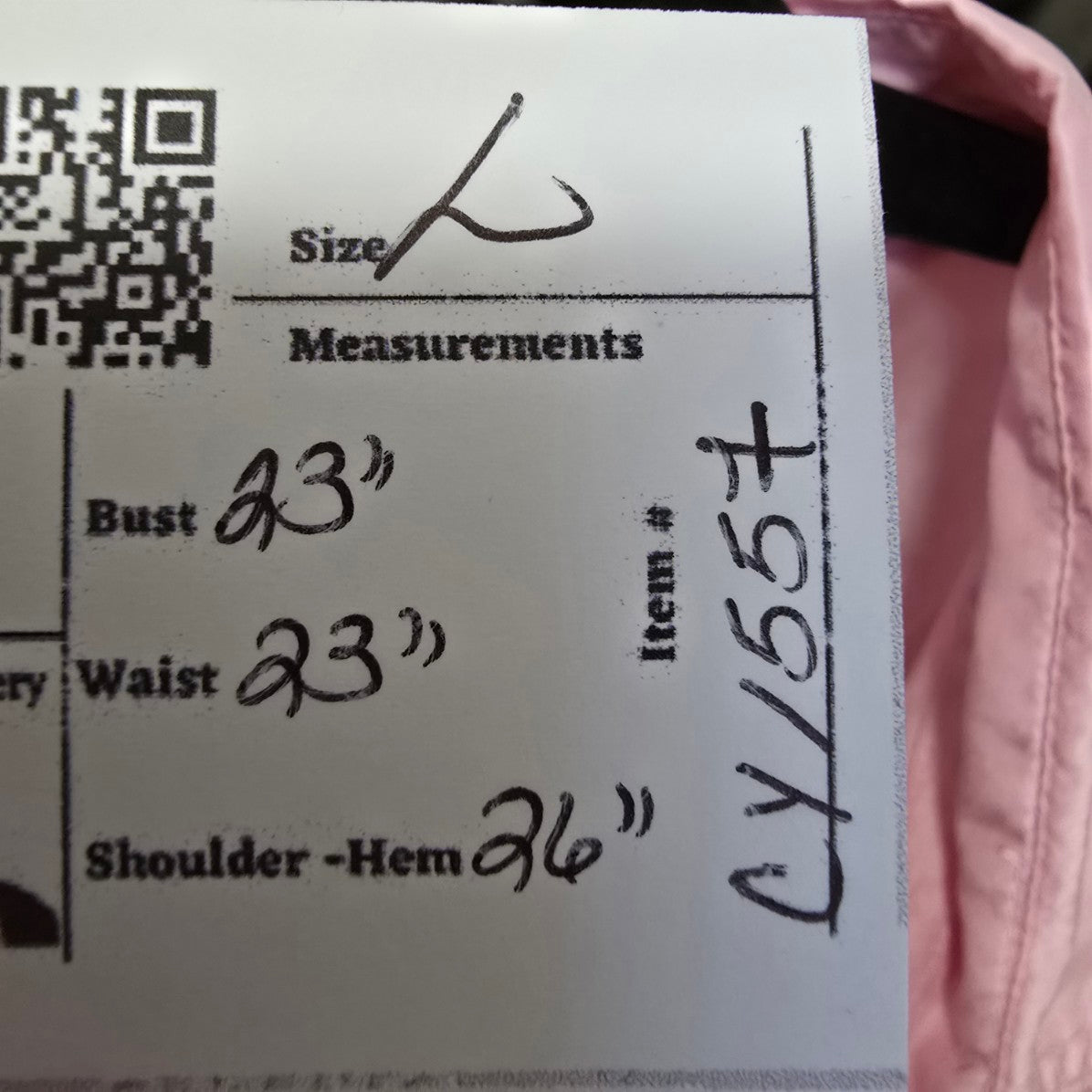 Vintage Her Pink Silk Button Up Blouse Size L