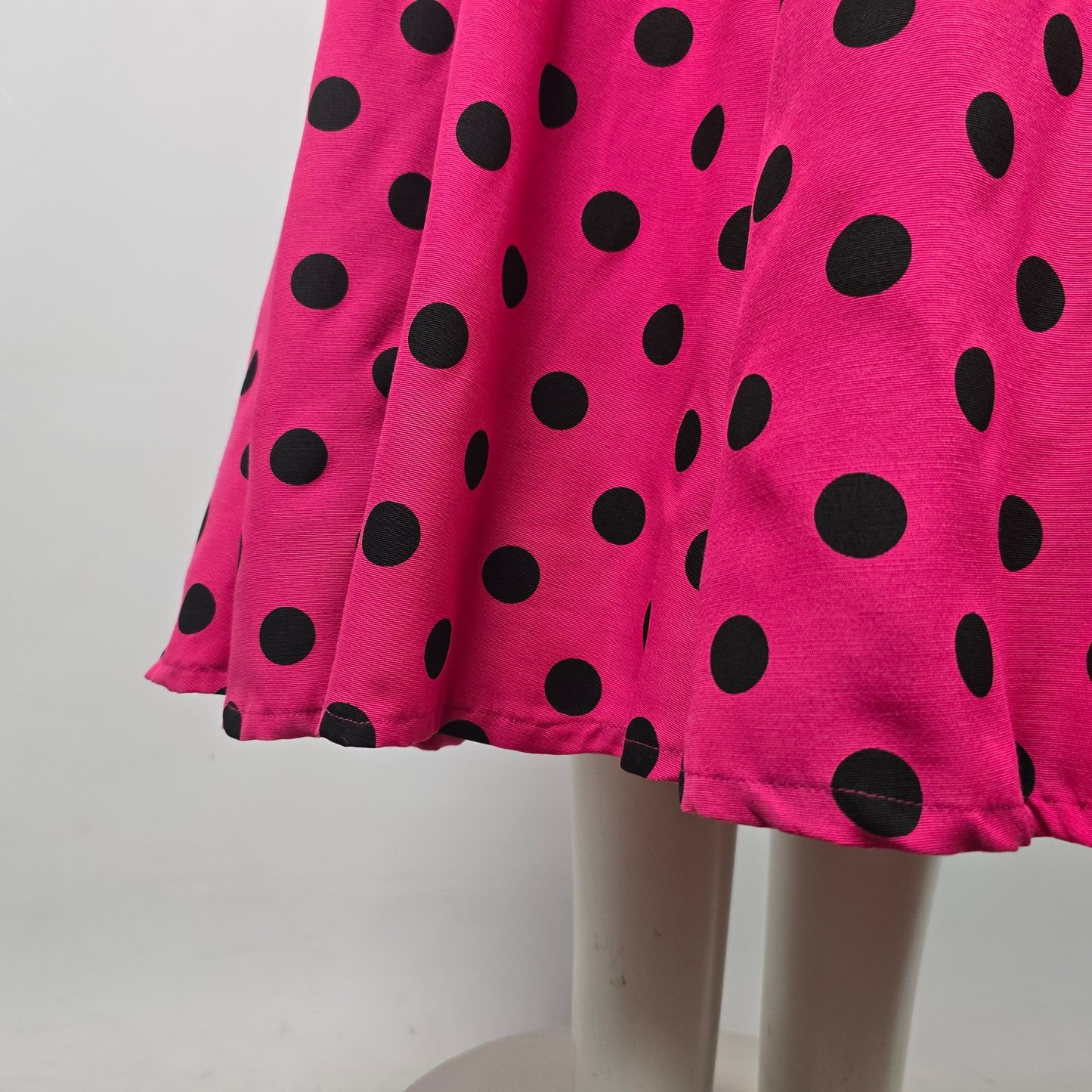Vintage Pink Polka Dot Fit & Flare Dress Size M